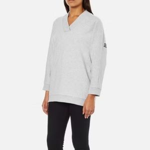 Kenzo Light Gray V‑Neck Oversized Sweatshirt